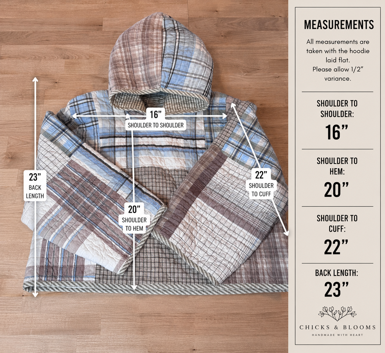 Reversible Vintage Quilt Hoodie
