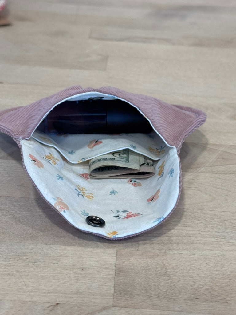 Gathered Corduroy Everyday Pouch
