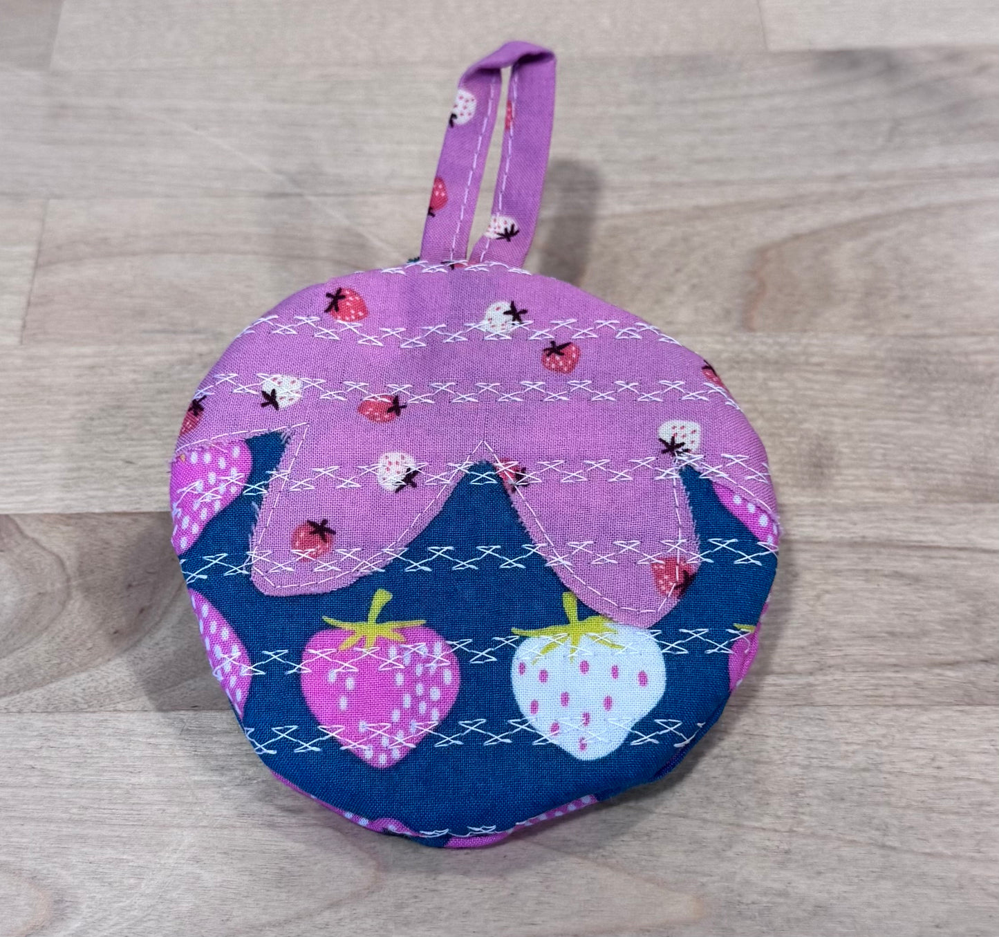 Hand Picked Strawberry Mini Pouch