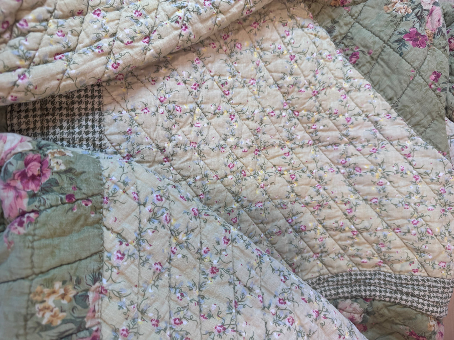 Vintage Floral Quilt Hoodie