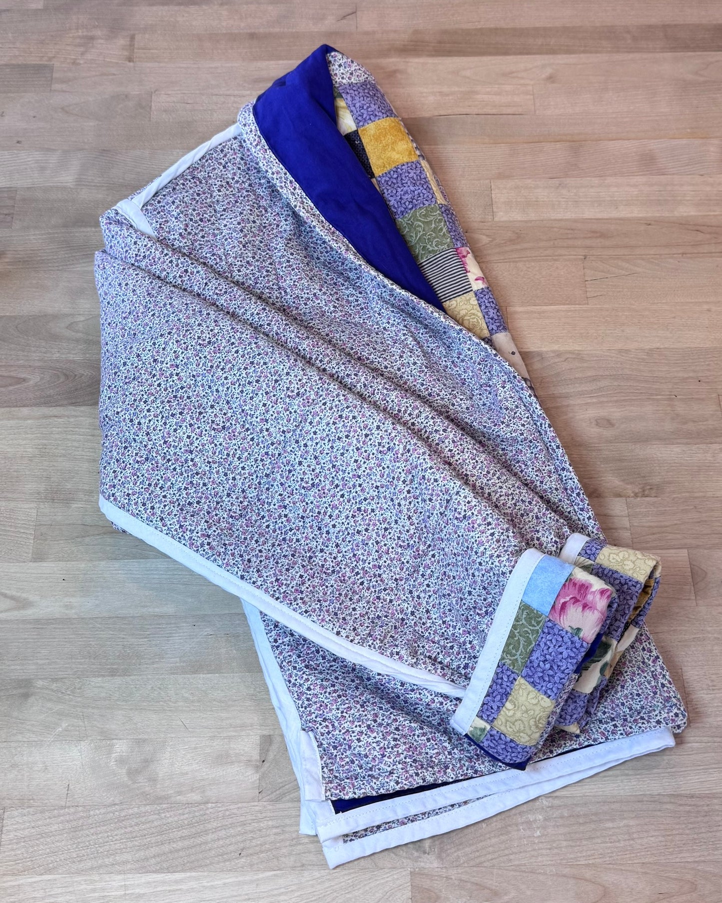 Reversible Royal Purple Vintage Quilt Jacket