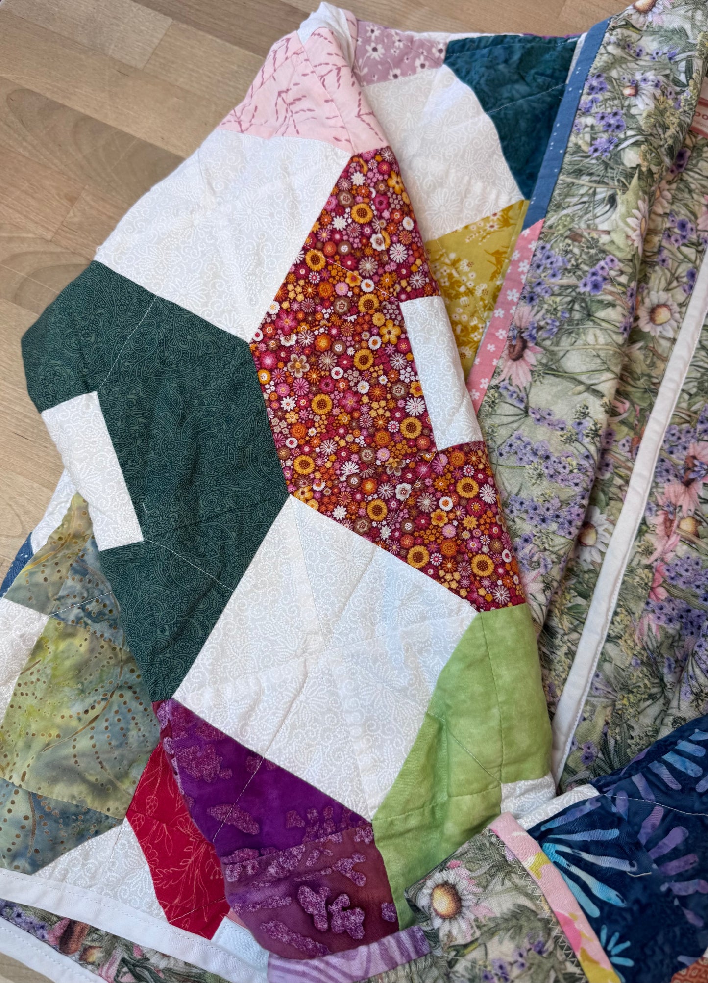 Reversible Wildflower Vintage Quilt Jacket