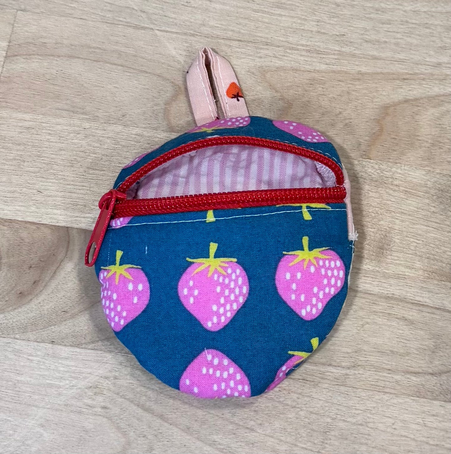 Hand Picked Strawberry Mini Pouch
