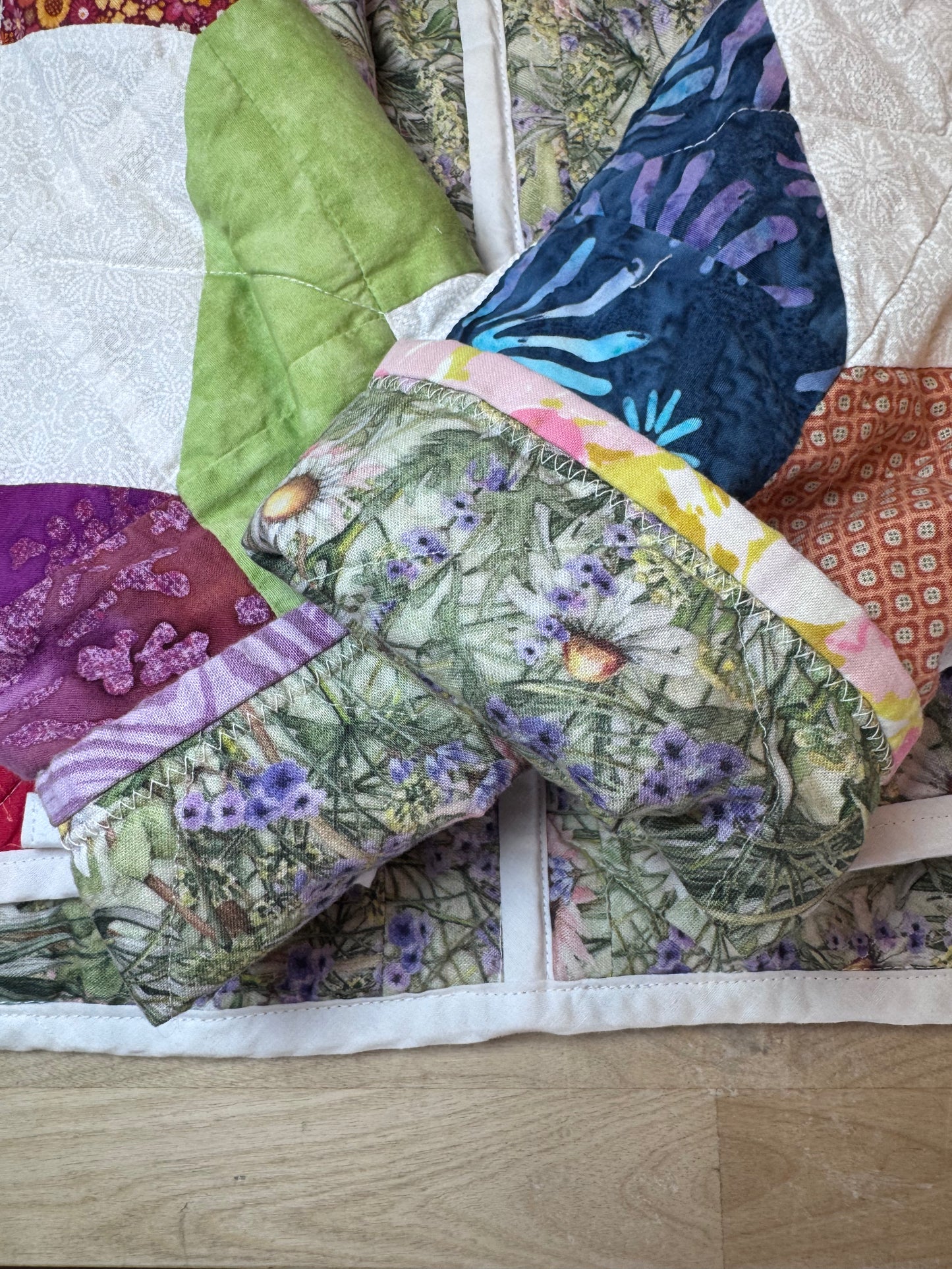 Reversible Wildflower Vintage Quilt Jacket