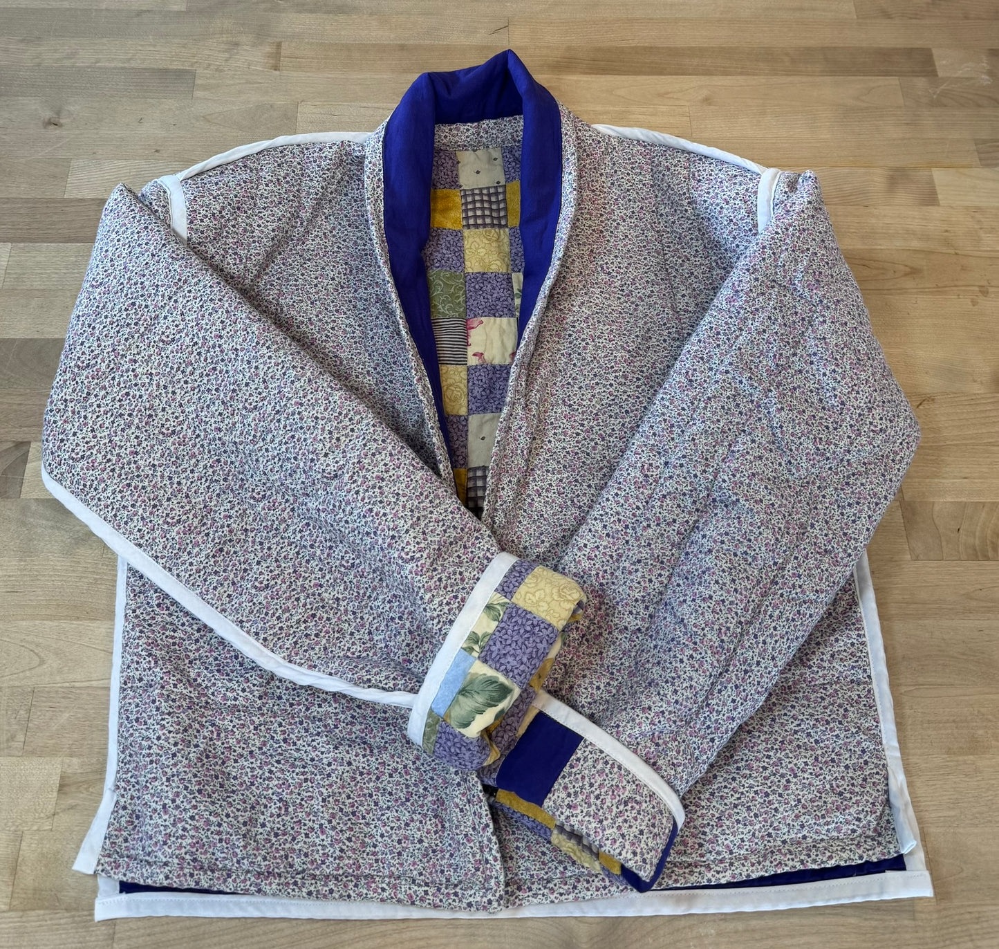 Reversible Royal Purple Vintage Quilt Jacket