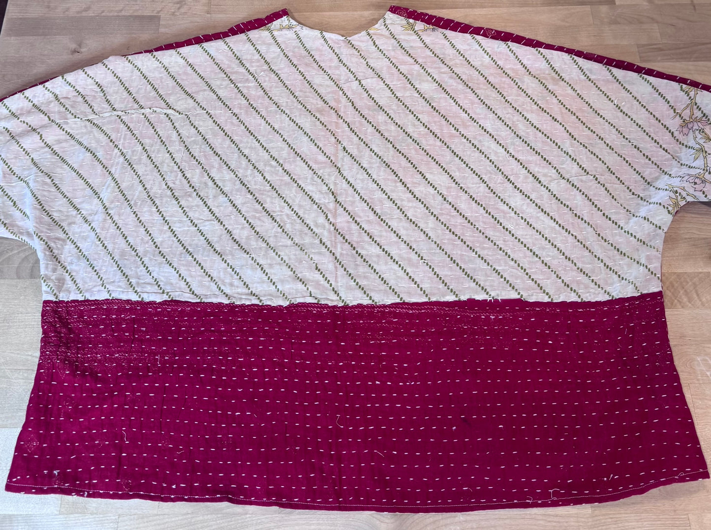 Raspberry Kantha Quilt Jacket