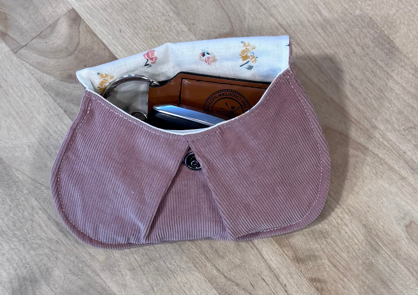 Gathered Corduroy Everyday Pouch