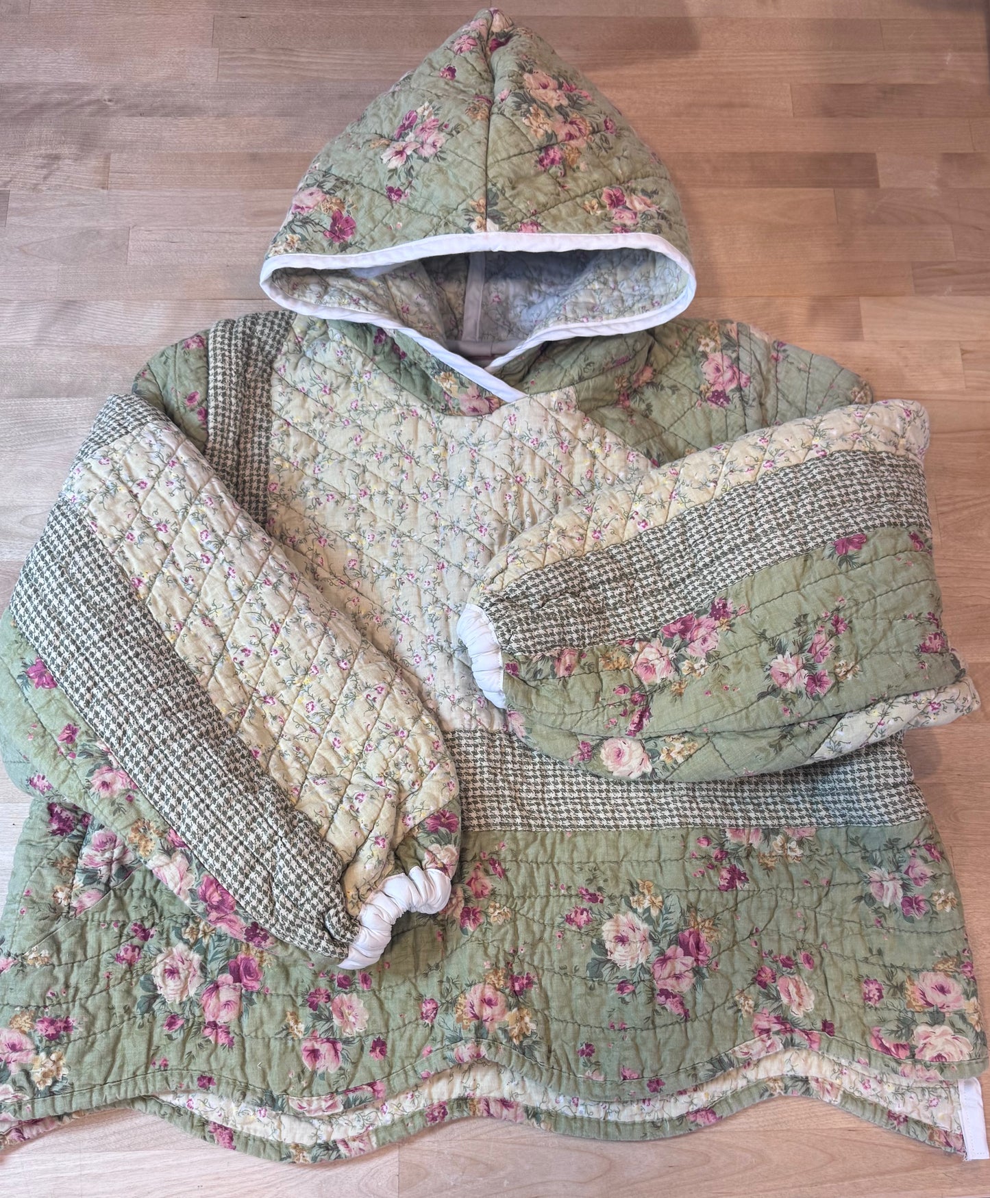Vintage Floral Quilt Hoodie