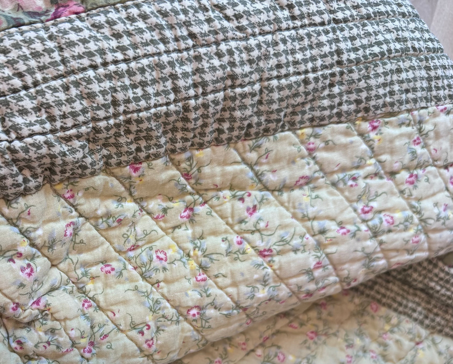 Vintage Floral Quilt Hoodie