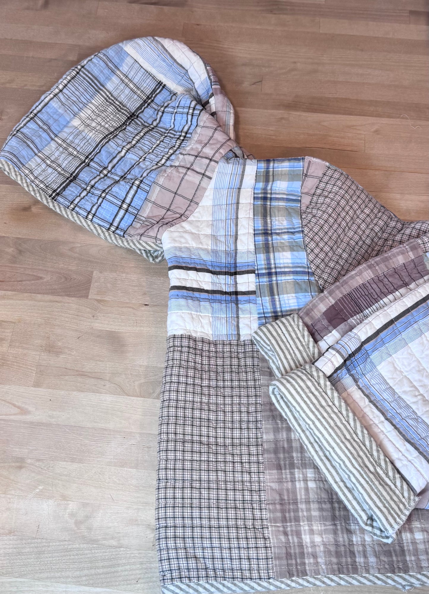 Reversible Vintage Quilt Hoodie