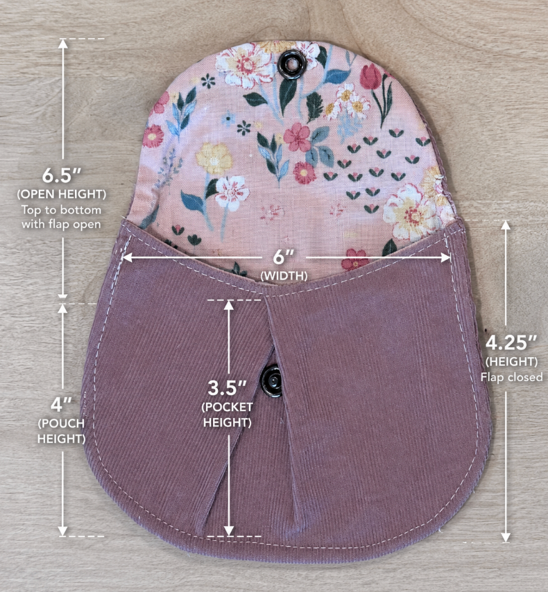 Gathered Corduroy Everyday Pouch